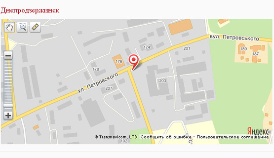 Схема рекламної площини за адресою ул. Петровского, 203