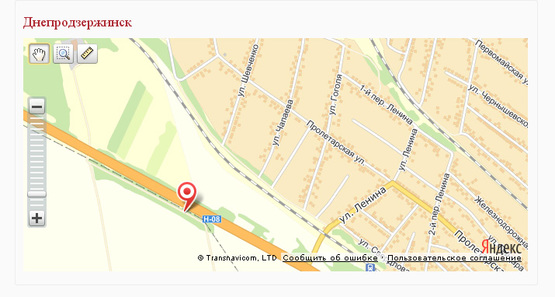 Схема рекламной плоскости по адресу ул. Днепропетровская (въезд в город)