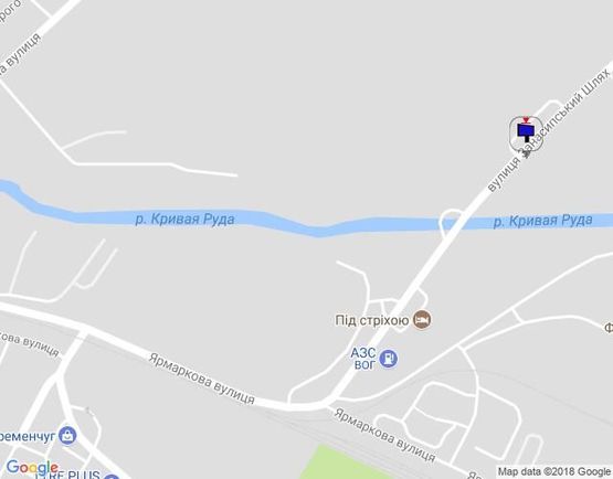 Схема рекламной плоскости по адресу ул. Занасыпский Шлях, напротив табачной фабрики "JTI", р-н авторынка