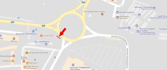 Схема рекламної площини за адресою Кільце Хмельницького-Липинського  правий (біля ТЦ ЕПІЦЕНТР) Схема рекламної площини за адресою Кільце Хмельницького-Липинського  правий (біля ТЦ ЕПІЦЕНТР)