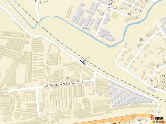 Схема рекламної площини за адресою Геологов, ЖД станция Схема рекламної площини за адресою Геологов, ЖД станция