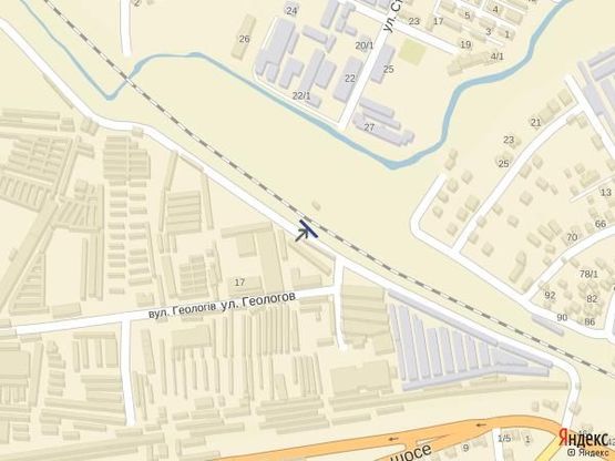 Схема рекламної площини за адресою Геологов, ЖД станция Схема рекламної площини за адресою Геологов, ЖД станция