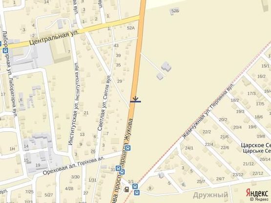 Схема рекламной плоскости по адресу Одесса-Черн-ка (МЕТРО 2) 2+200 Б (из города)