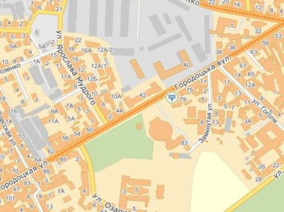 Схема рекламной плоскости по адресу вул.Городоцька 81, верхній Схема рекламной плоскости по адресу вул.Городоцька 81, верхній