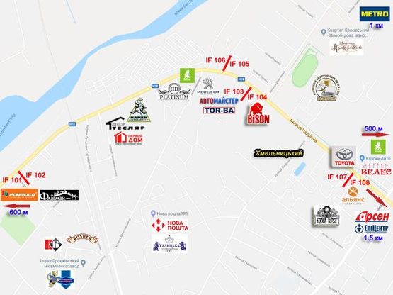 Схема рекламної площини за адресою Надрічна Схема рекламної площини за адресою Надрічна