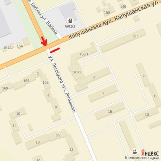 Схема рекламной плоскости по адресу вул.Легоцького-Капушанська-Баб'яка(перехрестя)світлофори, напрям-Заньковецька Схема рекламной плоскости по адресу вул.Легоцького-Капушанська-Баб'яка(перехрестя)світлофори, напрям-Заньковецька