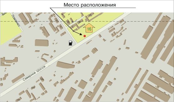 Схема рекламної площини за адресою Сев.шоссе_Макаренко