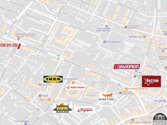 Схема рекламної площини за адресою Бельведерська-Вороного (призма)