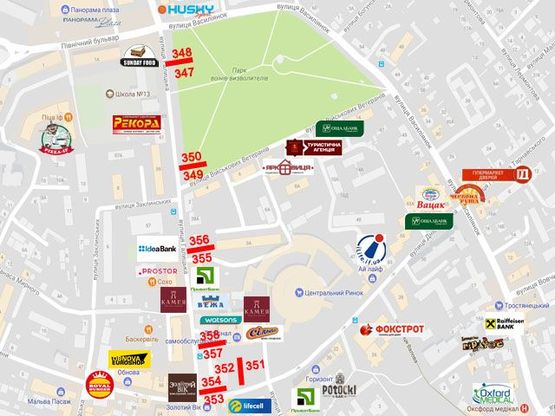 Схема рекламної площини за адресою Галицька КРЕЗ ст. А