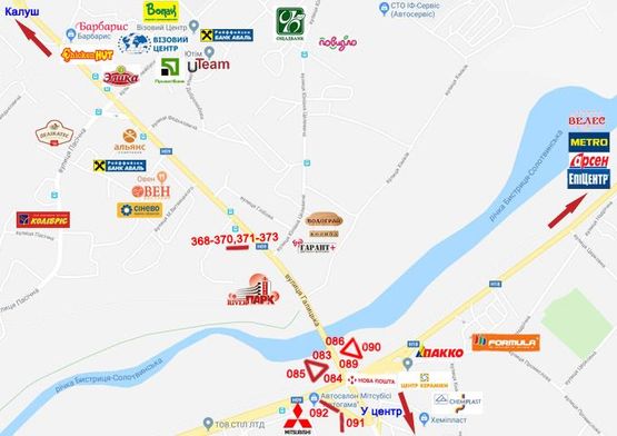 Схема рекламной плоскости по адресу Галицька-Целевича (міст)  верх А (призма) Схема рекламной плоскости по адресу Галицька-Целевича (міст)  верх А (призма)