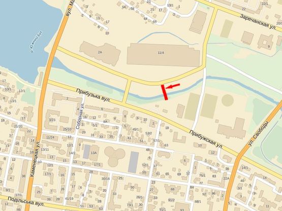 Схема рекламной плоскости по адресу Заречанская ул., 11, возле супермаркета "Епицентр", "Таврия", №7