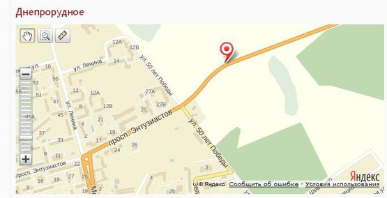 Схема рекламної площини за адресою Выезд в город (восточная часть)