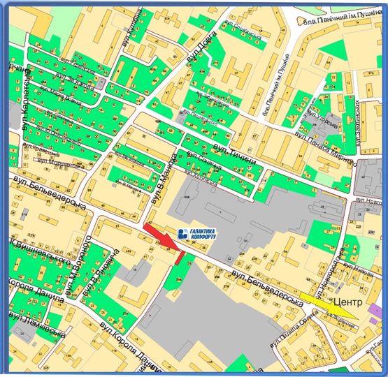 Схема рекламной плоскости по адресу Бельведерська  37 Схема рекламной плоскости по адресу Бельведерська  37