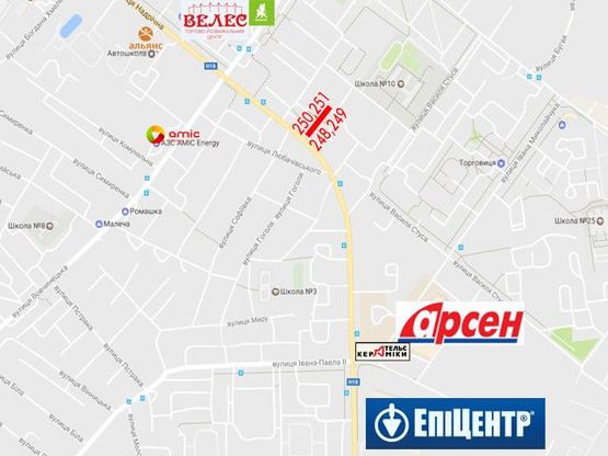 Схема рекламної площини за адресою Івасюка - Стуса Схема рекламної площини за адресою Івасюка - Стуса