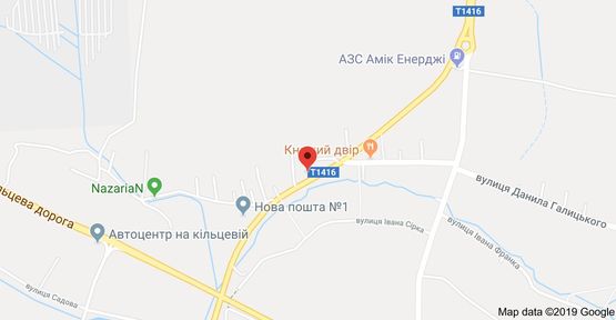 Схема рекламной плоскости по адресу с.Сокільники (виїзд зі Львова)