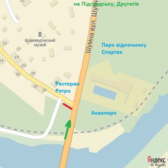 Схема рекламной плоскости по адресу вул.Шумна-Ольбрахта -з'їзд p тр.моста, напрям-вул.Другетів Схема рекламной плоскости по адресу вул.Шумна-Ольбрахта -з'їзд p тр.моста, напрям-вул.Другетів