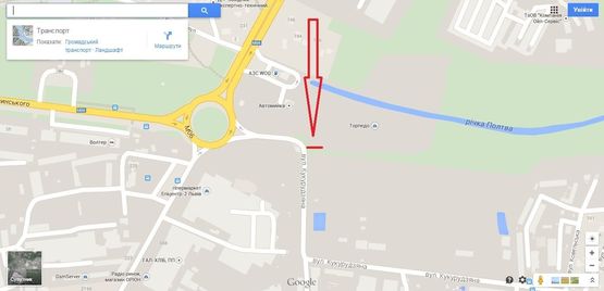 Схема рекламной плоскости по адресу вул.Кукурудзяна (Радіоринок ,ТОРПЕДО, ЕПІЦЕНТР)