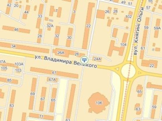 Схема рекламной плоскости по адресу вул.В.Великого 26, McDonalds