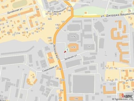 Схема рекламной плоскости по адресу вул.Зелена 147, Арсен, м.№3 правий