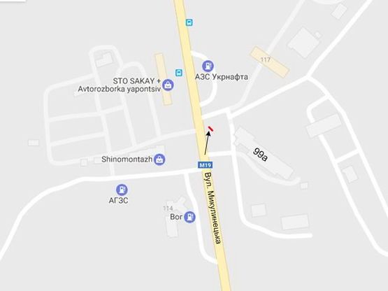 Схема рекламной плоскости по адресу Микулинецька, 99а (Авторинок) Схема рекламной плоскости по адресу Микулинецька, 99а (Авторинок)
