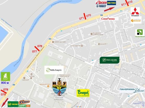 Схема рекламної площини за адресою Набережна ім.Стефаника - Пулюя Схема рекламної площини за адресою Набережна ім.Стефаника - Пулюя