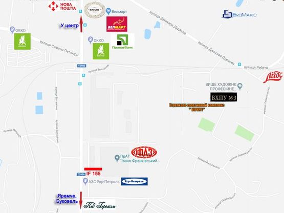 Схема рекламної площини за адресою Коновальця