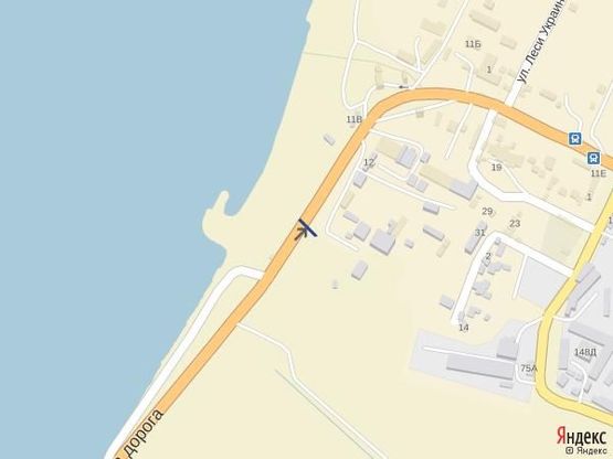 Схема рекламної площини за адресою Объездная дорога 11+300 А ( на пос. Котовского)