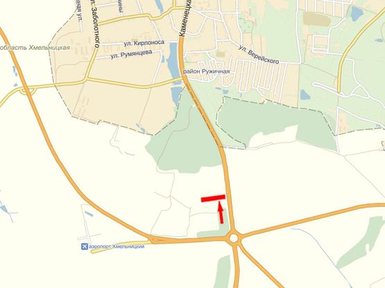 Схема рекламної площини за адресою Каменецкое шоссе, возле аэропорта, рын-ка "Караван" Схема рекламної площини за адресою Каменецкое шоссе, возле аэропорта, рын-ка "Караван"