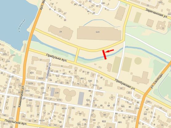 Схема рекламної площини за адресою Заречанская ул., 11, возле супермаркета "Епицентр", "Таврия", №9