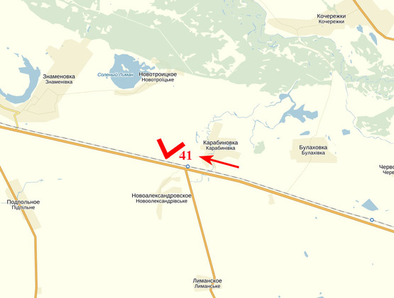 Схема рекламної площини за адресою Донецьке шосе, напрям до м. Дніпро