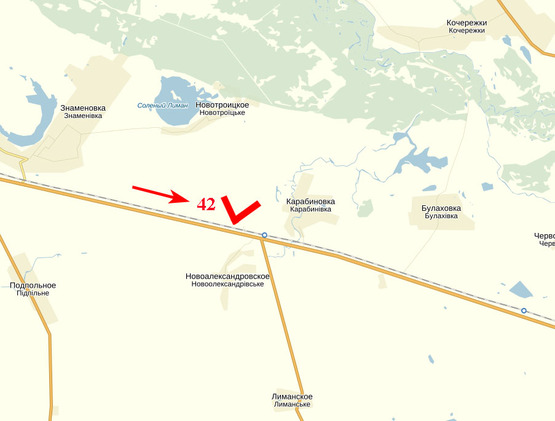 Схема рекламної площини за адресою Донецьке шосе, напрям до м. Донецьк
