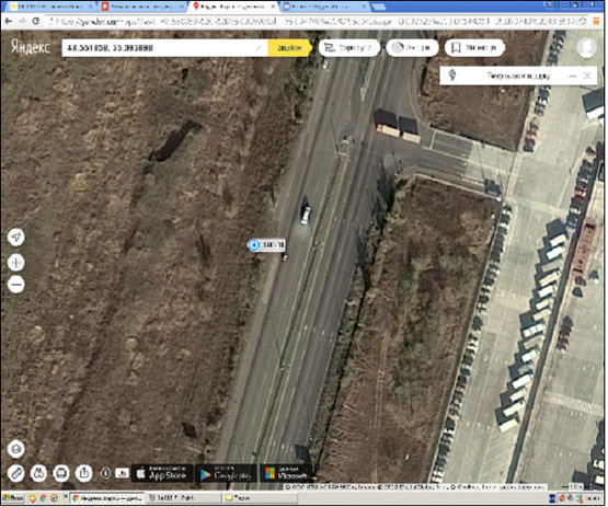 Схема рекламной плоскости по адресу пр-т Слобожанський, навпроти ТЦ "Метро", біля зупинки, світлофор