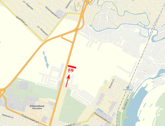 Схема рекламної площини за адресою пр-т Слобожанський - ТЦ "Метро", до Епіцентру, смт Слобожанське