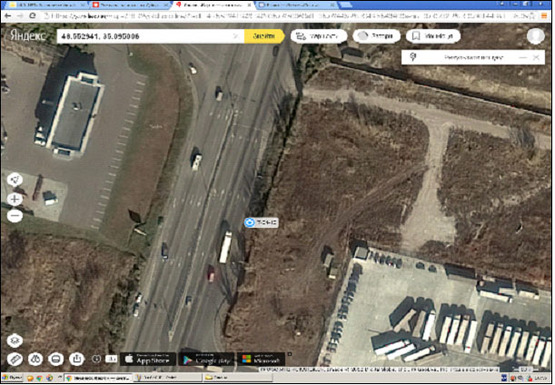 Схема рекламної площини за адресою пр-т Слобожанський, автосалон Skoda