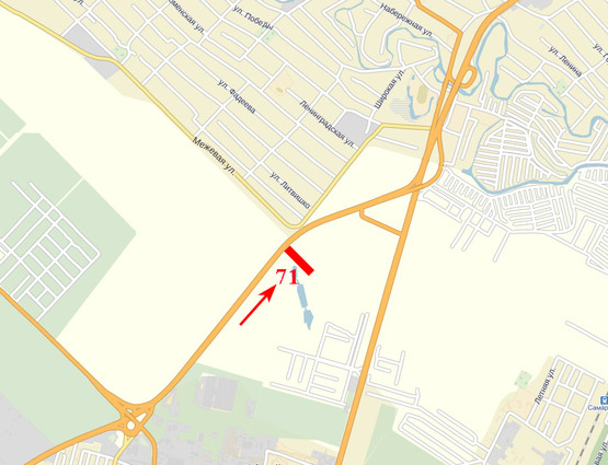 Схема рекламной плоскости по адресу Донецьке шосе, між Метро та Епіцентром