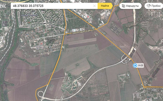 Схема рекламної площини за адресою Дорога до аеропорту 