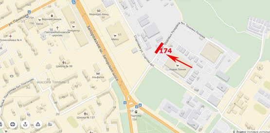 Схема рекламної площини за адресою паркінг маркету Нова Лінія