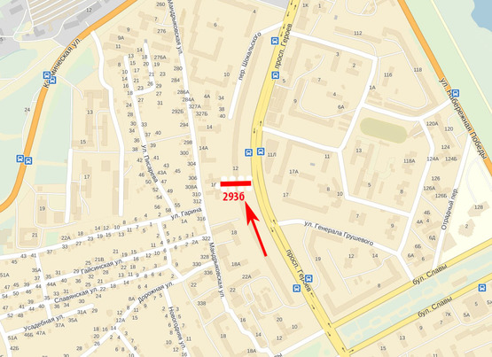 Схема рекламной плоскости по адресу пр-т Героїв, б. 12, "китайська стіна" (в центр)