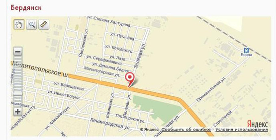 Схема рекламної площини за адресою ул.Вроцлавская/Мелитопольское шоссе