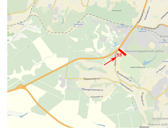 Схема рекламної площини за адресою Криворізьке шосе, АЗС WOG