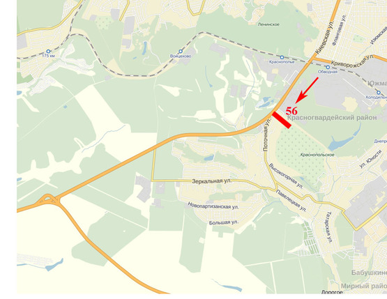 Схема рекламної площини за адресою Криворізьке шосе, АЗС WOG, напрям до Кривого Рогу