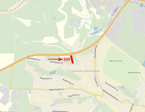 Схема рекламной плоскости по адресу Криворізьке шосе, Краснопілля