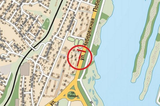 Схема рекламной плоскости по адресу ул.Набережная Победы,86, в центр Схема рекламной плоскости по адресу ул.Набережная Победы,86, в центр