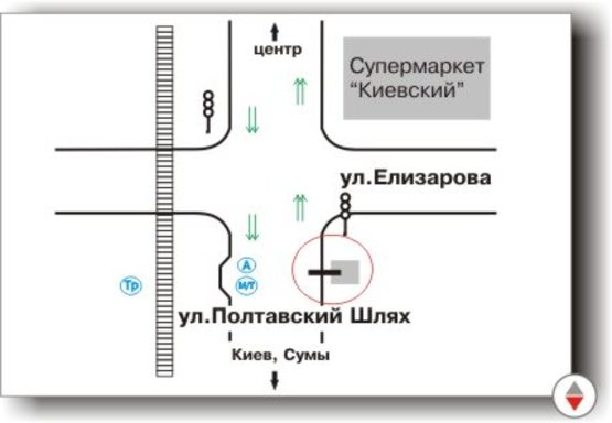 Схема рекламной плоскости по адресу Полтавский шлях, 167+Холодногорская (ул.Елизарова) Схема рекламной плоскости по адресу Полтавский шлях, 167+Холодногорская (ул.Елизарова)