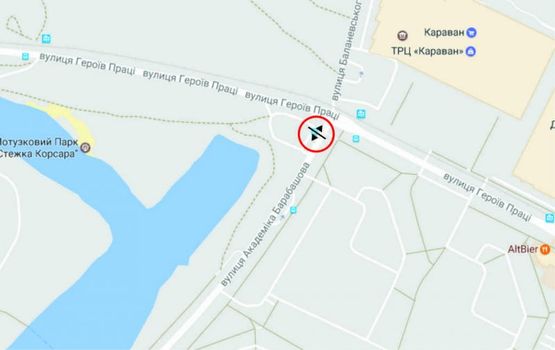 Схема рекламної площини за адресою Барабашова+ул.Героев Труда, 2-Г Схема рекламної площини за адресою Барабашова+ул.Героев Труда, 2-Г