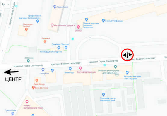 Схема рекламної площини за адресою Героев Сталинграда, 161 Схема рекламної площини за адресою Героев Сталинграда, 161