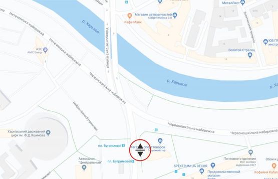 Схема рекламної площини за адресою Бугримовой площадь + Гимназическая наб. Схема рекламної площини за адресою Бугримовой площадь + Гимназическая наб.