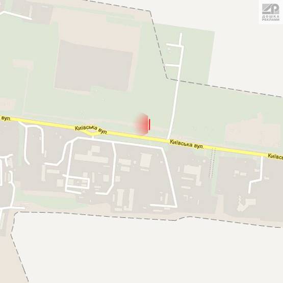 Схема рекламной плоскости по адресу м. Рівне,  вул. Київська,  навпроти будинку №108 Схема рекламной плоскости по адресу м. Рівне,  вул. Київська,  навпроти будинку №108