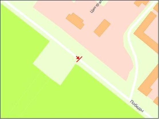 Схема рекламной плоскости по адресу вул.Перемоги - Вознесенівський ринок(міст), обличчям до ринку,  ліва площина