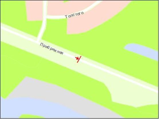 Схема рекламной плоскости по адресу Набережна магістраль - АЗС "Укртатнафта" , напрямок руху до вокзалу